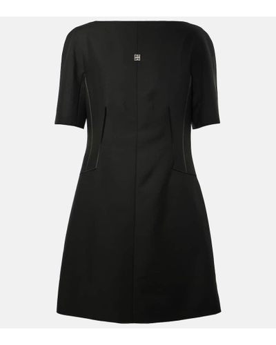 Givenchy Vestido corto 4G de lana y mohair - Negro