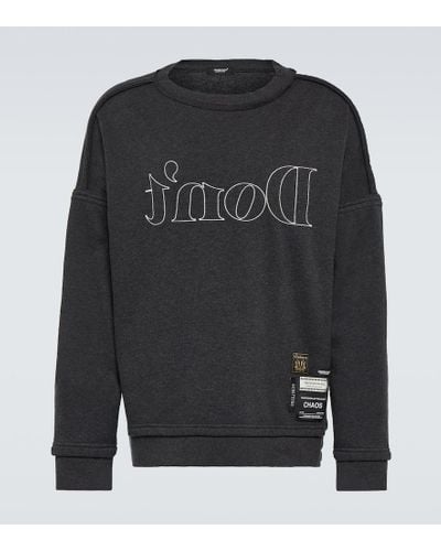 Undercover Embroidered Cotton-blend Sweatshirt - Black