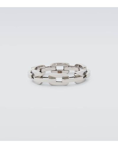 SHAY Ring Mini Deco Link aus 18kt Weissgold - Weiß