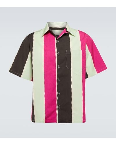 Prada Camicia in misto cotone con stampa - Multicolore