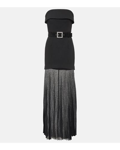 Rebecca Vallance Yvonne Strapless Crepe And Tulle Gown - Black