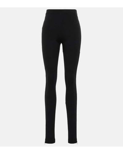 Totême Zip High-rise leggings - Black