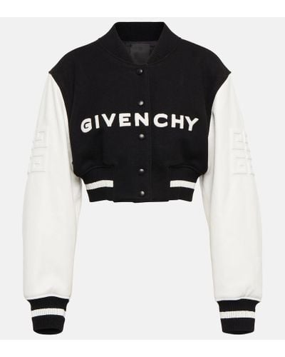 Givenchy Cropped-Collegejacke - Schwarz
