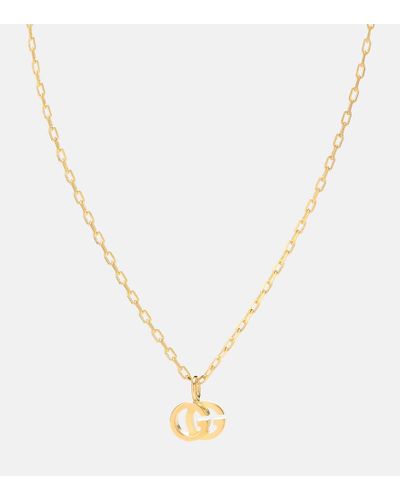 Gucci Kette Double G aus 18kt Gelbgold mit Topas - Mettallic