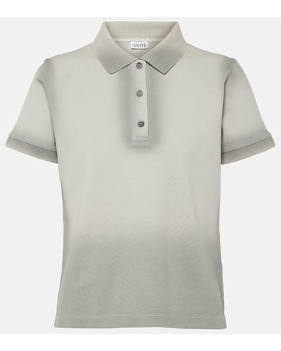 Loewe Cotton Pique Polo Shirt - Grey