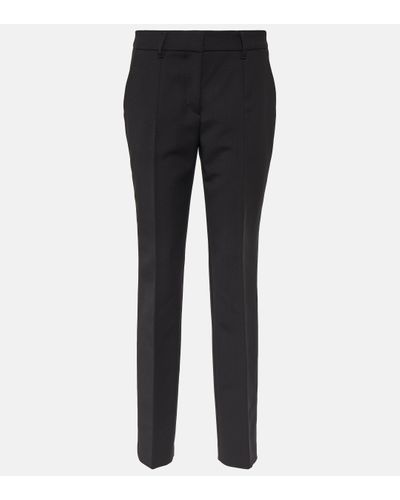 Gabriela Hearst Francisco High-rise Straight Wool Trousers - Black