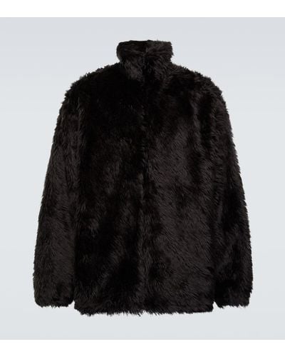 Balenciaga Jacke aus Faux Fur - Schwarz