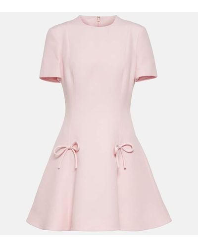 Valentino Vestido corto de Crepe Couture - Rosa