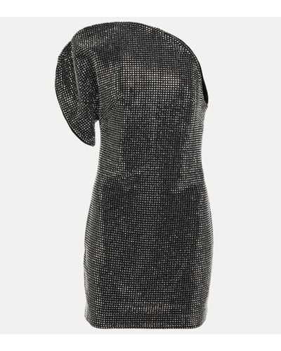 Roland Mouret Embellished Asymmetric Minidress - Black