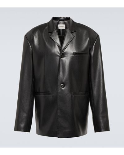 Nanushka Sanco Faux Leather Jacket - Black