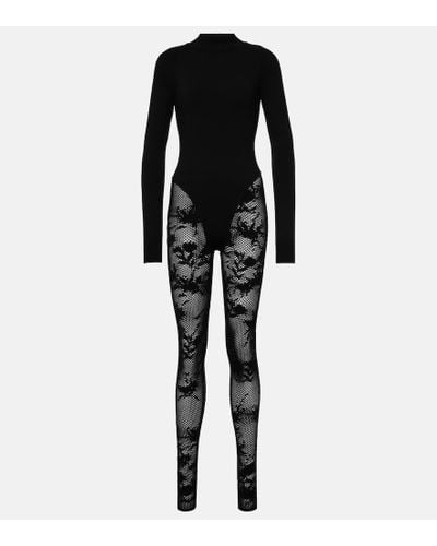 Alaïa Bodysuit aus einem Wollgemisch - Schwarz