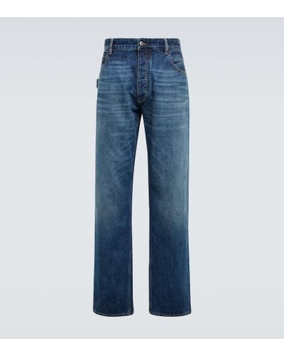 Bottega Veneta High-Rise Straight Jeans - Blau