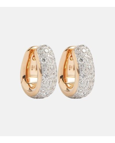 Pomellato Iconica Bold 18kt Rose Gold Earrings With Diamonds - White