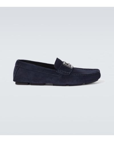 Dolce & Gabbana Loafers DG aus Veloursleder - Blau