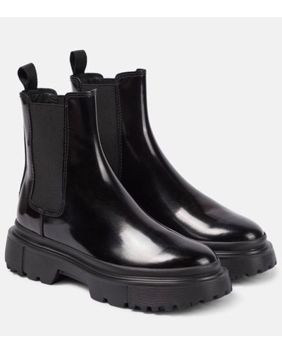Hogan H629 Pvc Chelsea Boots - Black