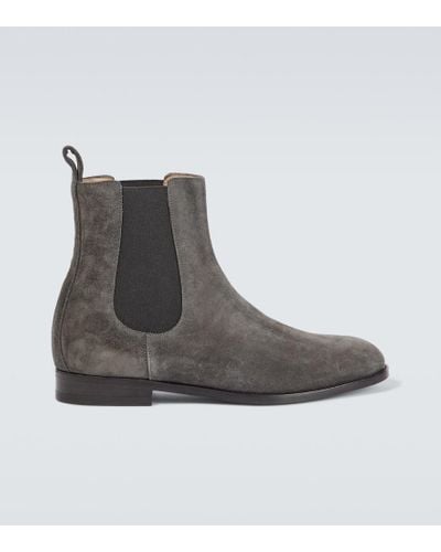 Manolo Blahnik Botas chelsea Delsa de ante - Gris