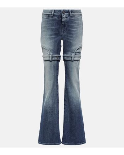 Off-White c/o Virgil Abloh Jeans flared a vita alta - Blu
