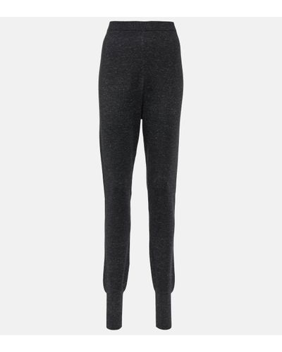 The Row Cashmere-blend Track Trousers - Black