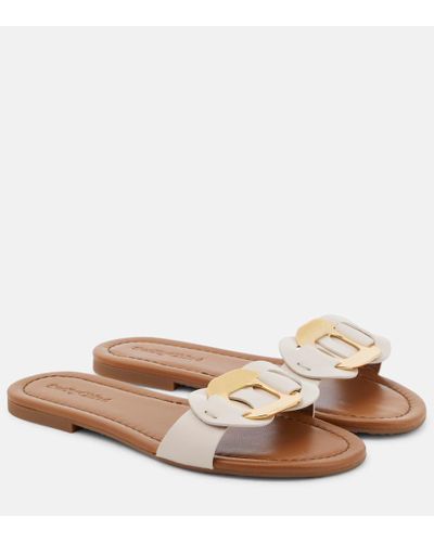 See By Chloé See By Chloe Chany Leather Slides - Brown