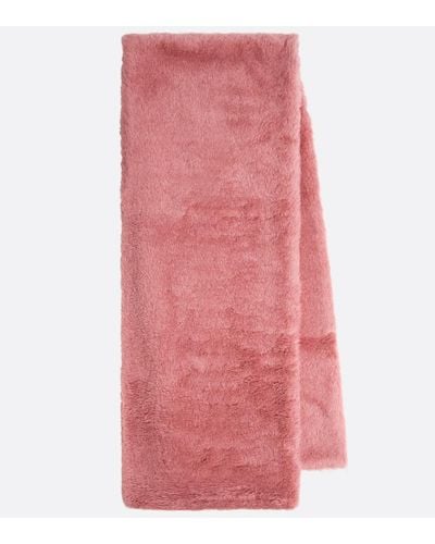 Max Mara Schal Full aus Teddyfleece - Pink