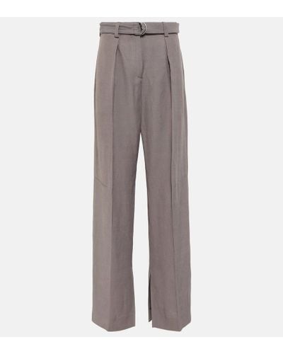 Jil Sander High-rise Canvas Pants - Gray