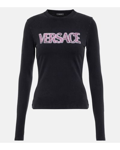 Versace Top Goddess a logo - Bleu