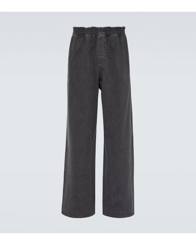 The Row Davide Cotton-blend Sweatpants - Gray