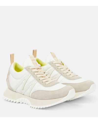 Moncler Pacey Suede-trimmed Trainers - White