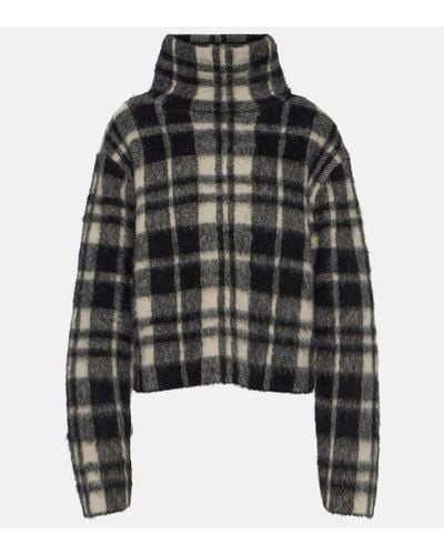 Polo Ralph Lauren Plaid Turtleneck Sweater - Black