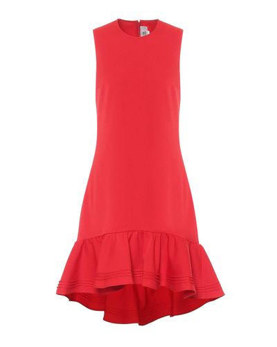 Victoria Beckham Crepe Midi Dress - Red