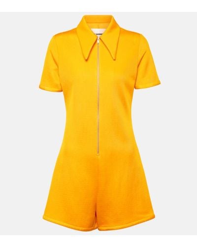 Jil Sander Jersey Playsuit - Yellow