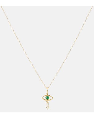 Ileana Makri 18kt Gold Necklace With Diamonds - White