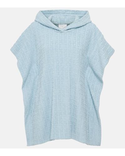 Givenchy Poncho Plage 4G aus Frottee - Blau