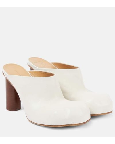JW Anderson Paw Leather Mules - White