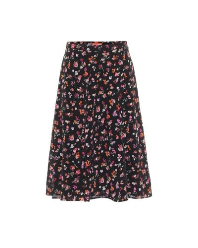 Altuzarra Ruri Floral Silk Midi Skirt - Black
