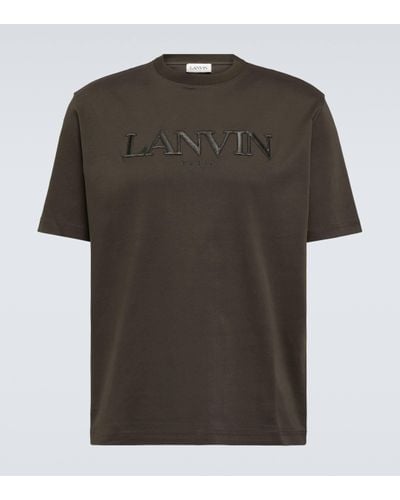Lanvin Logo Cotton Jersey T-shirt - Green
