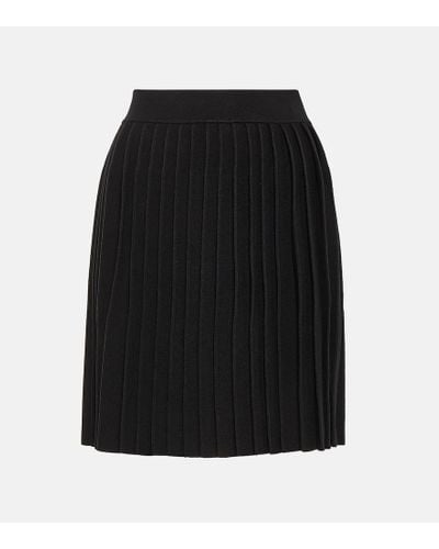 Co. Pleated Knitted Miniskirt - Black