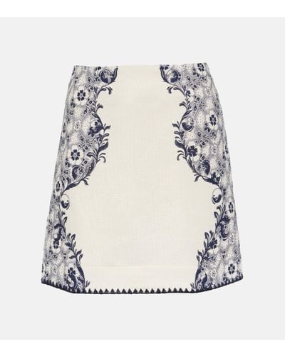 ALÉMAIS Airlie Linen And Cotton Miniskirt - White