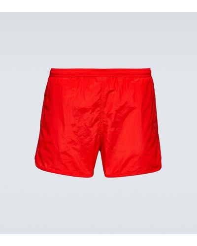 Ami Paris Ami De Cour Swim Shorts - Red