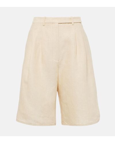 Loro Piana Linen Bermuda Shorts - Natural