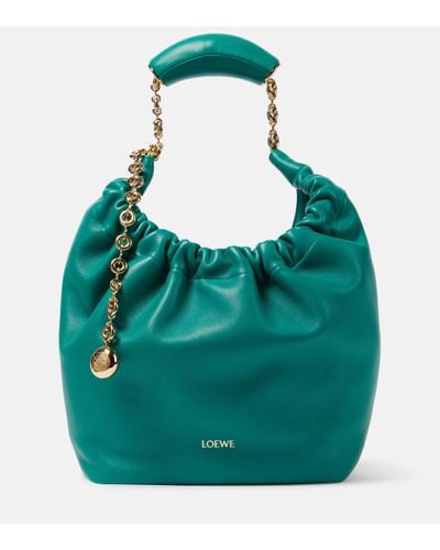 Loewe Squeeze Small Leather Shoulder Bag - Green