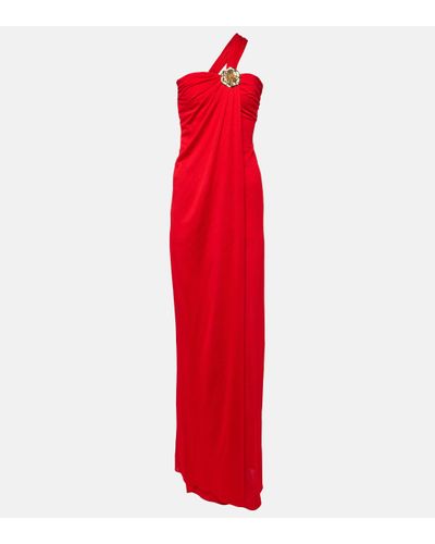 Blumarine Robe longue a ornements - Rouge