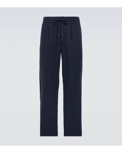 Polo Ralph Lauren Linen Straight Pants - Blue