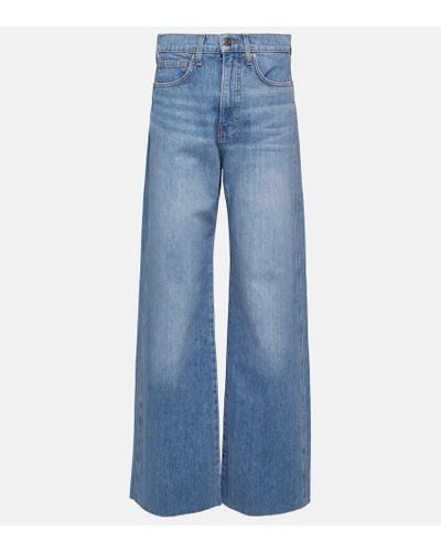 Veronica Beard Jeans anchos Taylor de tiro alto - Azul