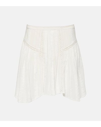 Isabel Marant Jorenaga Asymmetric Lace Miniskirt - White