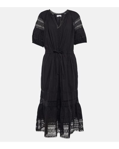Velvet Andy Cotton Midi Dress - Black