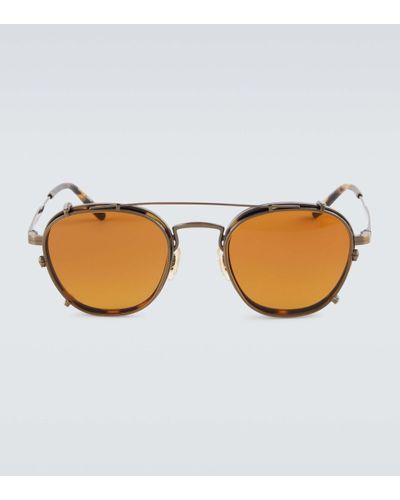 Brunello Cucinelli X Oliver Peoples Lilletto Convertible Sunglasses - Brown