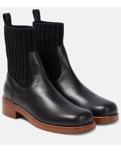 Gabriela Hearst Hobbes Leather Chelsea Boots - Black