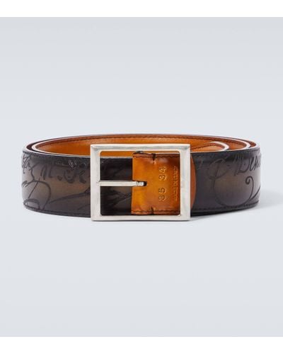 Berluti Leather Belt - Brown