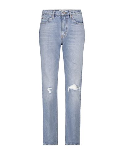 RE/DONE High-Rise Straight Jeans 70s - Blau